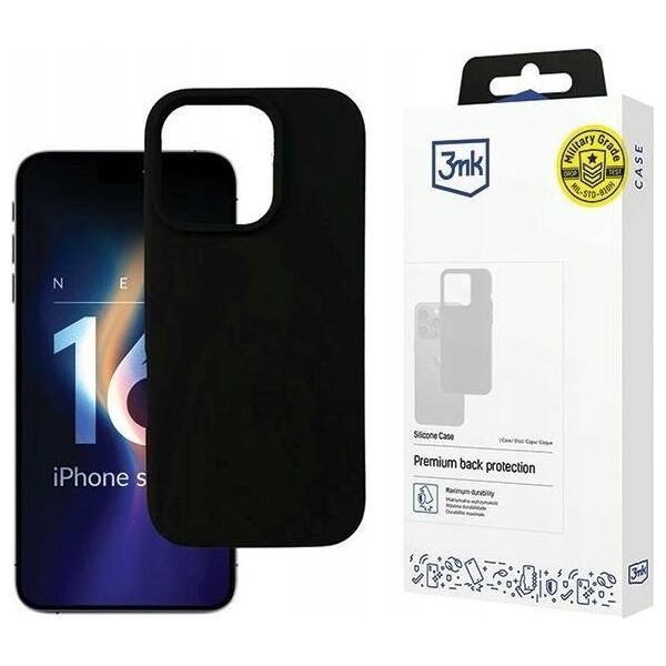 3MK 3MK Silicone Case iPhone 16 Pro 6.3" czarny/black 14121068 5903108586634