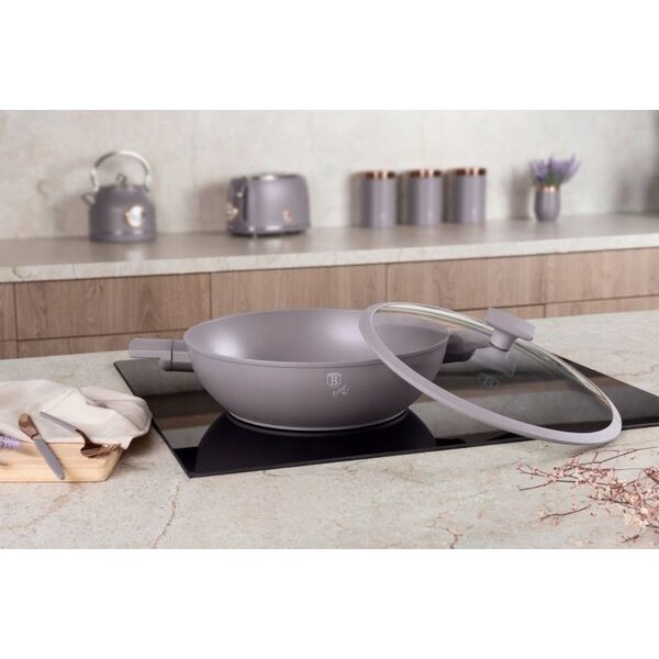 Patelnia Berlinger Haus WOK TYTANOWY Z POKRYWĄ 30cm BERLINGER HAUS BH-8095 TAUPE 14121634 5999108469329