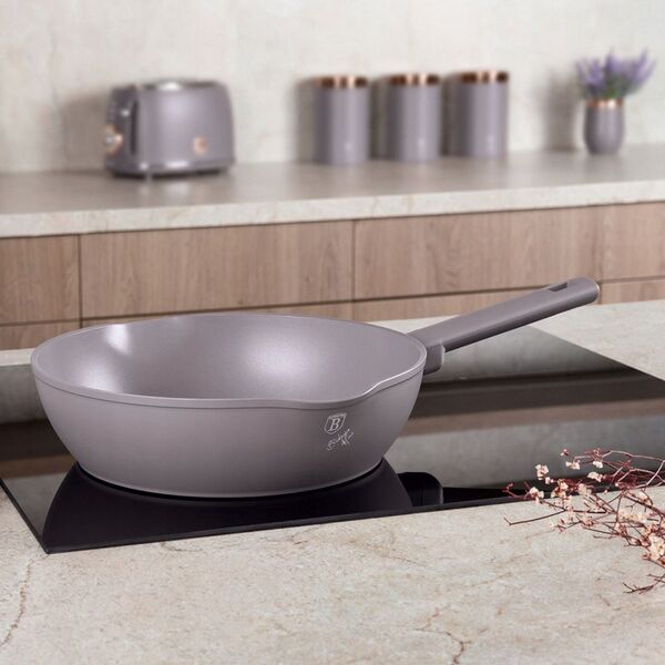 Patelnia Berlinger Haus GŁĘBOKA PATELNIA TYTANOWA 24cm BERLINGER HAUS BH-8090 TAUPE 14121641 5999108469220