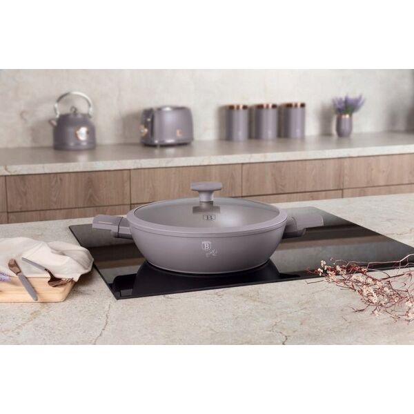 Berlinger Haus PŁASKI GARNEK TYTANOWY Z POKRYWĄ 30cm BERLINGER HAUS BH-8099 TAUPE 14121651 5999108469404