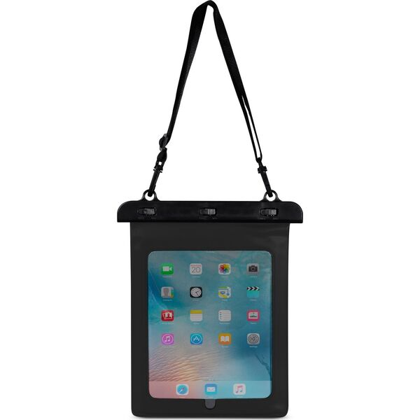 Etui na tablet Hurtel Etui wodoszczelne na tablet PVC z regulowanym paskiem Outdoor - czarne Etui wodoszczelne na tablet PVC z regulowanym paskiem Outdoor - czarne 14122238 9145576276662