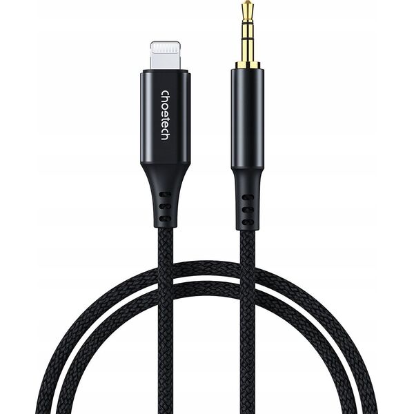 Choetech Kabel Choetech AUX009 Lighting / mini jack 3.5mm 2 m - czarny 14127397 6932112104168