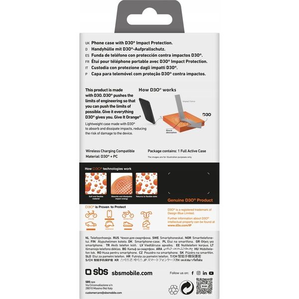 SBS Mobile Etui SBS Full Active D3O do iPhone 16 Plus - czarne 14127429 8018417482731