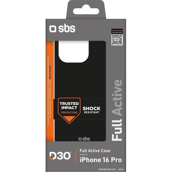 SBS Mobile Etui SBS Full Active D3O do iPhone 16 Pro - czarne 14127431 8018417482724