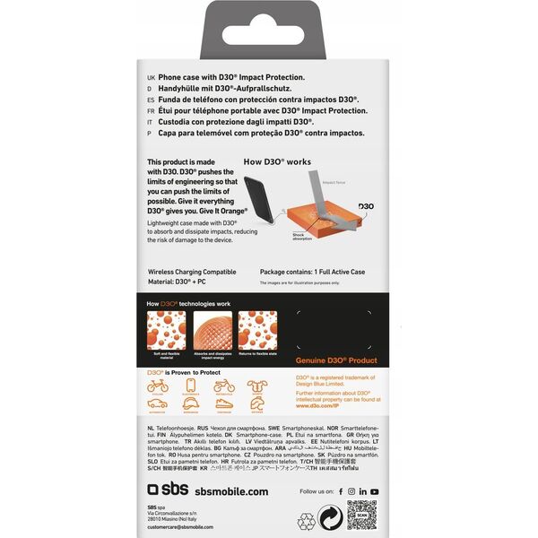 SBS Mobile Etui SBS Full Active D3O do iPhone 16 Pro - czarne 14127431 8018417482724