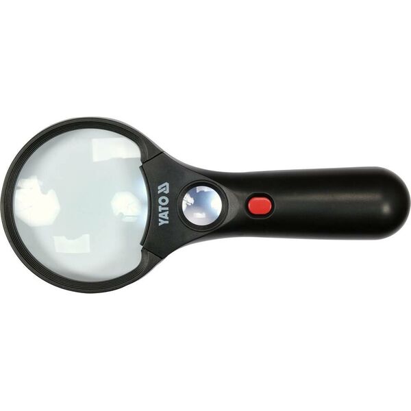 Yato YATO LUPA DWIE SOCZEWKI 3x/45x PODŚWIETLENIE LED 14128367 5906083090844