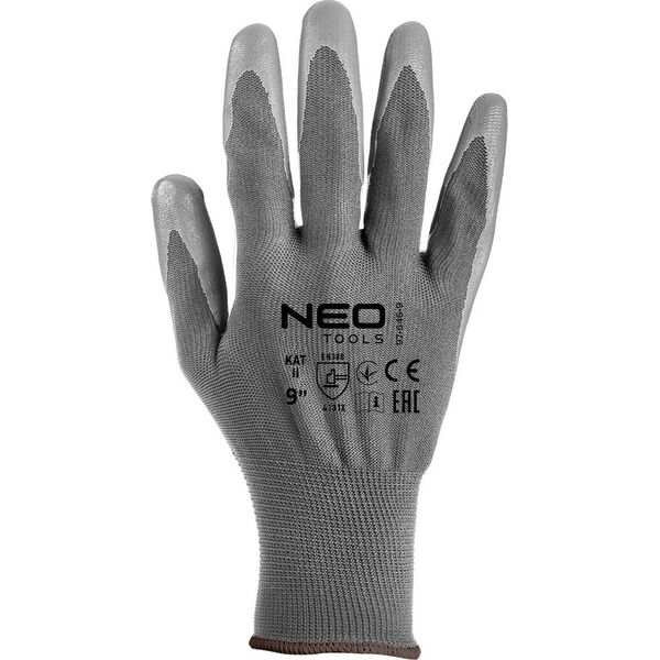Neo Rękawice robocze, poliester pokryty PU, 4131X, rozmiar 9 14131030 5907558477788