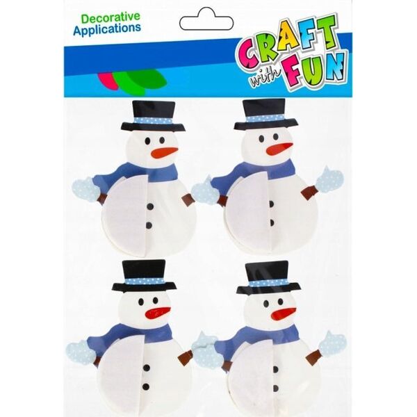 Craft with Fun OZDOBA BN NAKLEJKI BALWANEK HARM 4SZT CF 12/144 14132133 5908275175735