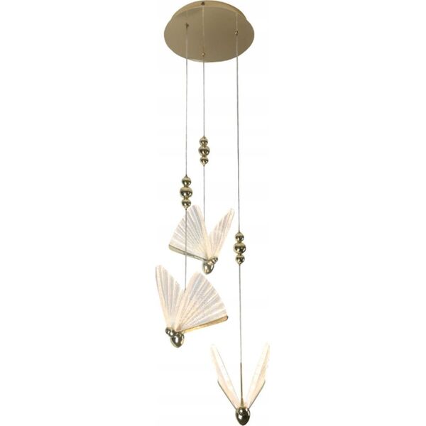 Lampa wisząca Light Prestige Light Prestige Mariposa LP-1715/3P lampa wisząca zwis elegancka designerska motyle 3x24W LED CCT 3000-4000-6000K złota 14133368 5907629279440