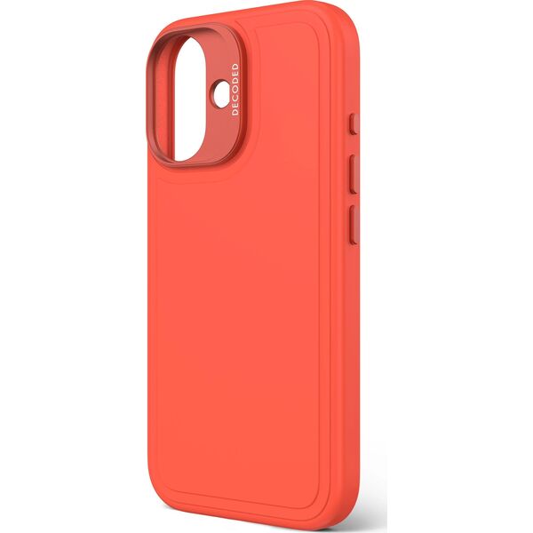 Decoded Decoded AntiMicrobial Silicone Stacks Backcover - silikonowa obudowa ochronna do iPhone 16 kompatybilna z MagSafe (tangerine) 14133909 8721145001494