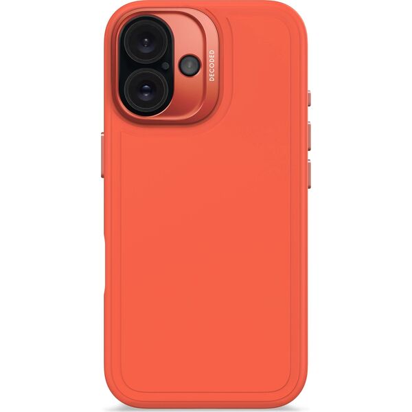 Decoded Decoded AntiMicrobial Silicone Stacks Backcover - silikonowa obudowa ochronna do iPhone 16 kompatybilna z MagSafe (tangerine) 14133909 8721145001494