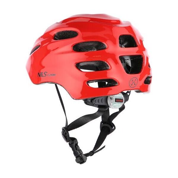 Nils Extreme Kask na rower rolki hulajnogę czerwony Nils Extreme mtw01 LED rozmiar XXS (42-48 cm) 14135575 5907695554557