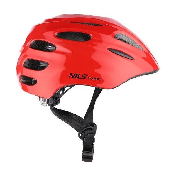 Nils Extreme Kask na rower rolki hulajnogę czerwony Nils Extreme mtw01 LED rozmiar XXS (42-48 cm) 14135575 5907695554557
