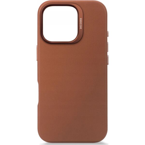 Decoded Decoded Leather Backcover - skórzana obudowa ochronna do iPhone 16 Pro kompatybilna z MagSafe (tan) 14137817 8721145001234