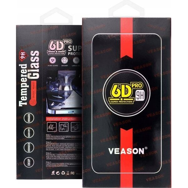 VMAX Szkło Hartowane 6D Pro Veason Easy-Install Glass - do Iphone 13 Pro / 14 czarny 14137991 5903396248252