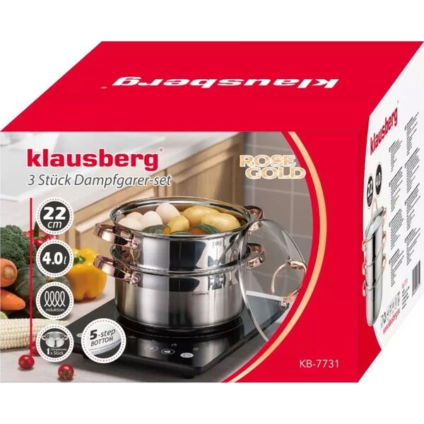 Klausberg GARNEK NA PARĘ KLAUSBERG 3 ELEM. 22cm KB-7731 ROSE GOLD 14141433 5908287277311