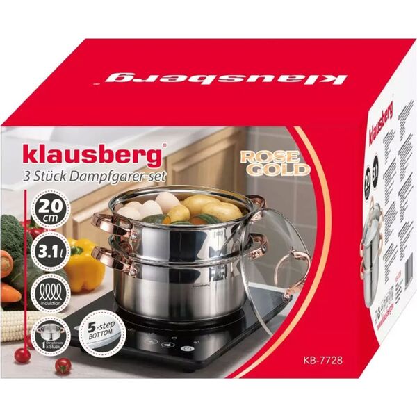Klausberg GARNEK NA PARĘ KLAUSBERG 3 ELEM. 20cm KB-7728 ROSE GOLD 14141498 5908287277281