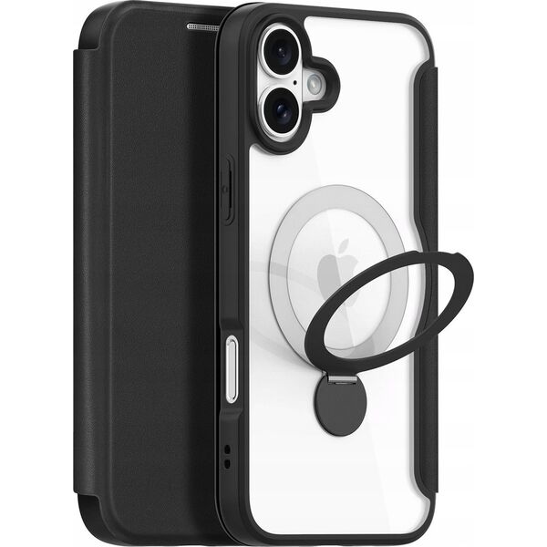Dux Ducis Etui Dux Ducis Skin X Pro na iPhone 16 z MagSafe, klapką i podstawką - czarne 14145282 6934913004548