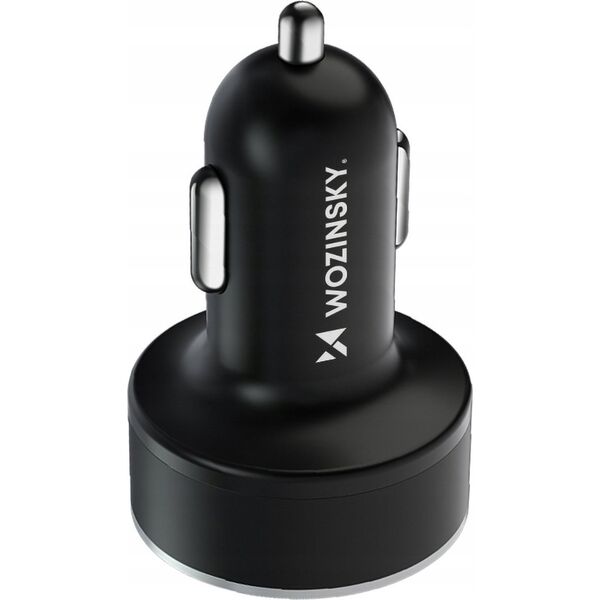 Ładowarka Wozinsky Ładowarka samochodowa Wozinsky WDCCB z wyświetlaczem 50W 2xUSB-C / 2xUSB-A - czarna 14146929 5907769308499