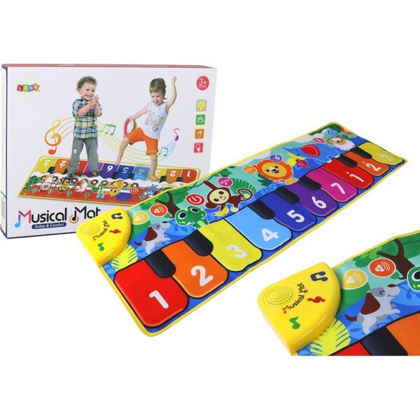 LeanToys Mata Do Tańczenia Dźwięk Zwierzątka Mikołaj Klawisze 14148537 5905884459096