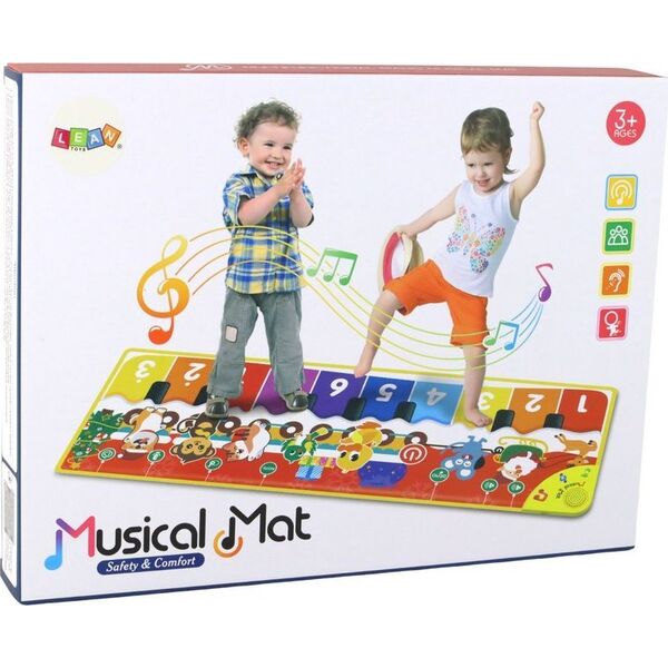 LeanToys Mata Do Tańczenia Dźwięk Zwierzątka Mikołaj Klawisze 14148537 5905884459096