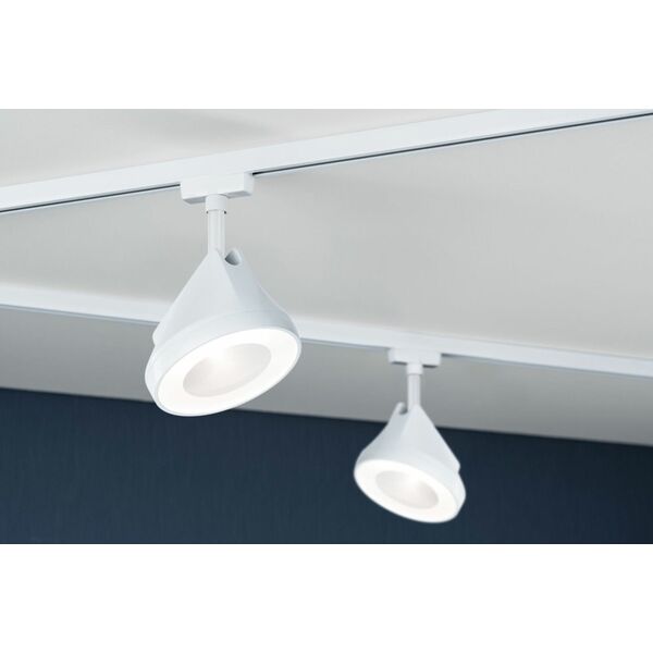 Paulmann Reflektor na szynoprzewód URail ARENA 15W DIM 850lm 2700K 230V biały RAL9003 / metal 14148888 4000870948996