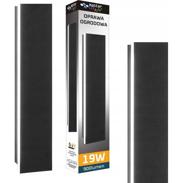 Kinkiet LVT LVT Lara 1278 kinkiet zewnętrzny lampa ścienna 1x19W LED 4000K czarny 14148921 5904703008996