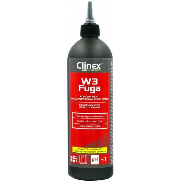 Clinex Koncentrat CLINEX W3 Fuga, do czyszczenia fug i spoin, 500 ml 14149465 5907513275473
