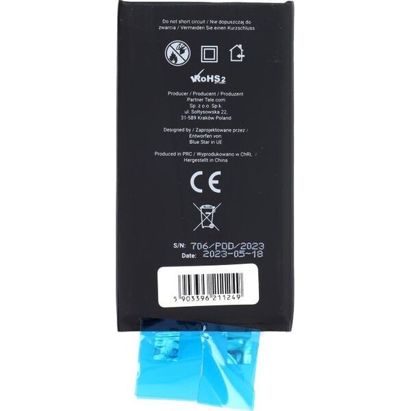 Bateria Blue Star BLUE STAR HQ bateria bez BMS do IPHONE 12/12 Pro 2815 mAh 14150539 5903396211249