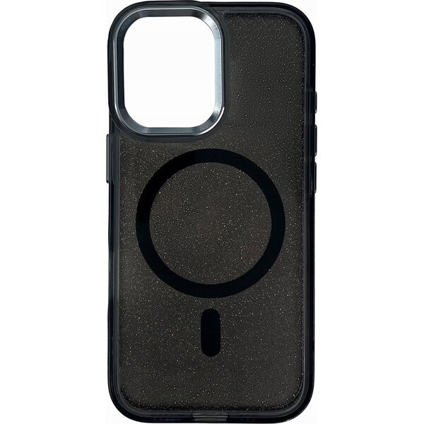 Hurtel Etui Glitter Case MagSafe na iPhone 16 Plus - czarne z brokatem 14150690 5907769363863