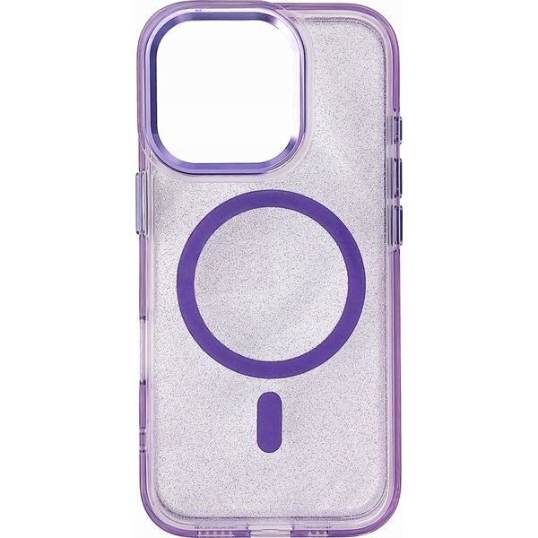 Hurtel Etui Glitter Case MagSafe na iPhone 16 Plus - fioletowe z brokatem 14150697 5907769363986