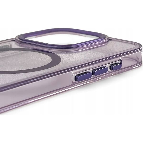 Hurtel Etui Glitter Case MagSafe na iPhone 16 - fioletowe z brokatem 14150698 5907769363979