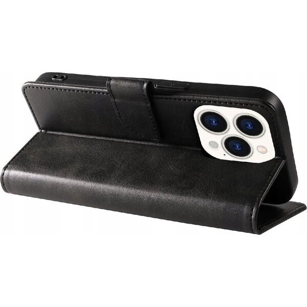 Hurtel Etui Leather Book Case na iPhone 16 Pro - czarne 14150705 5907769364082