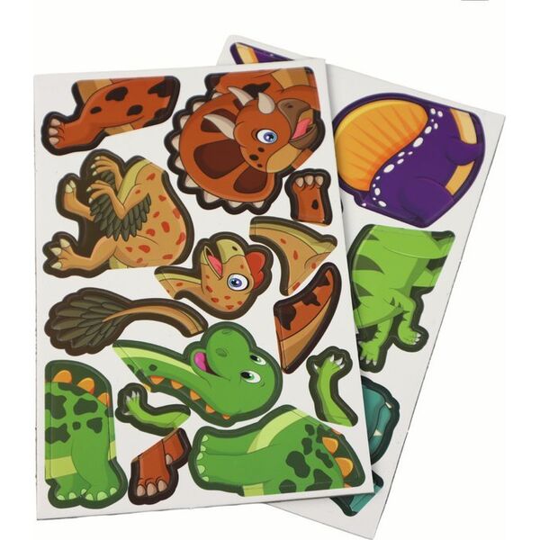 LeanToys Edukacyjny Zestaw Puzzli Magnetycznych Z Motywem Dinozaurów 14150944 5905884452431