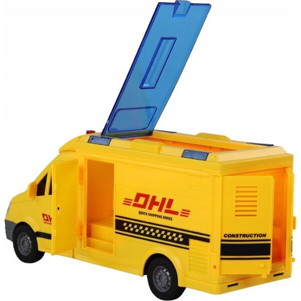 LeanToys Auto Dostawcze 1:16 Napęd Frykcyjny Otwierane Drzwi Światła Dźwięki Żółte 14150960 5905991006909