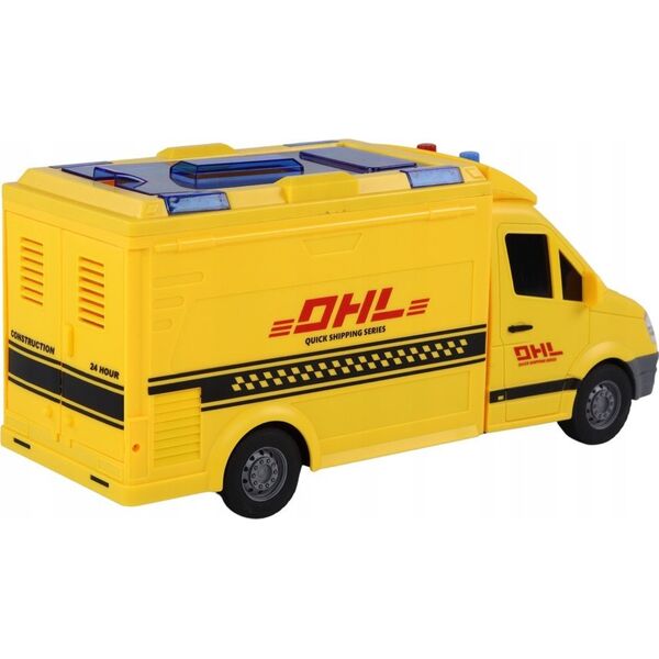 LeanToys Auto Dostawcze 1:16 Napęd Frykcyjny Otwierane Drzwi Światła Dźwięki Żółte 14150960 5905991006909