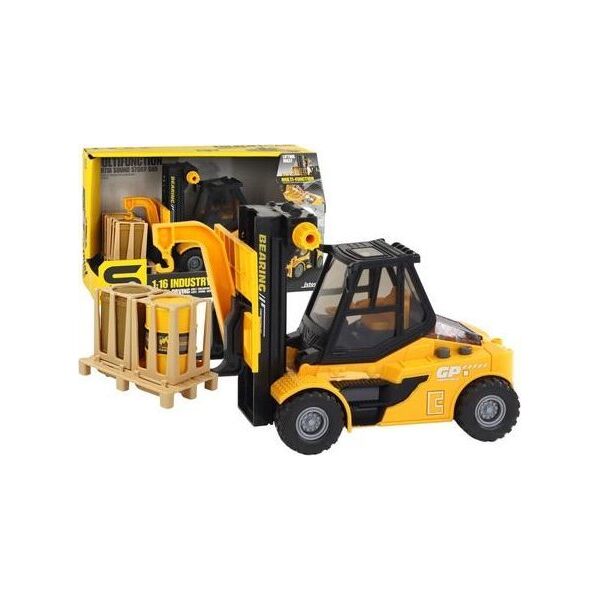 LeanToys Wózek Widłowy 1:16 Ruchome Widły Dźwięki Światła Żółty 14150962 5905991006916