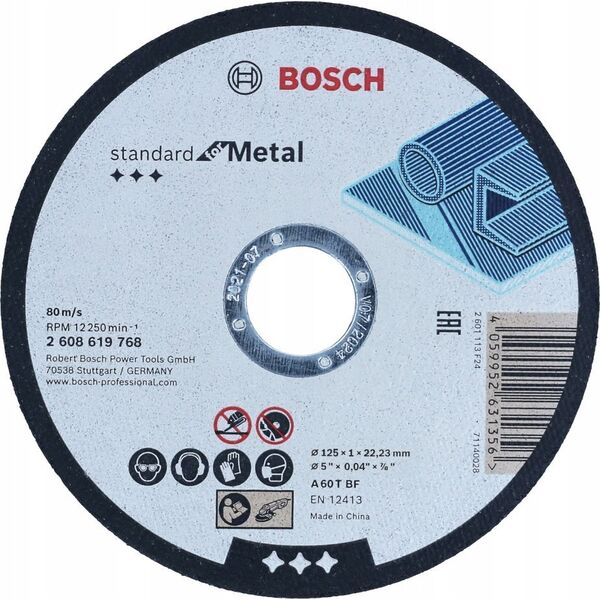 Bosch BOSCH TARCZA MET.125mm x 1,0mm x 22mm STANDARD FOR METAL /100szt. WIADERKO 14151740 4059952721453