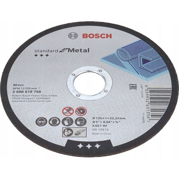 Bosch BOSCH TARCZA MET.125mm x 1,0mm x 22mm STANDARD FOR METAL /100szt. WIADERKO 14151740 4059952721453