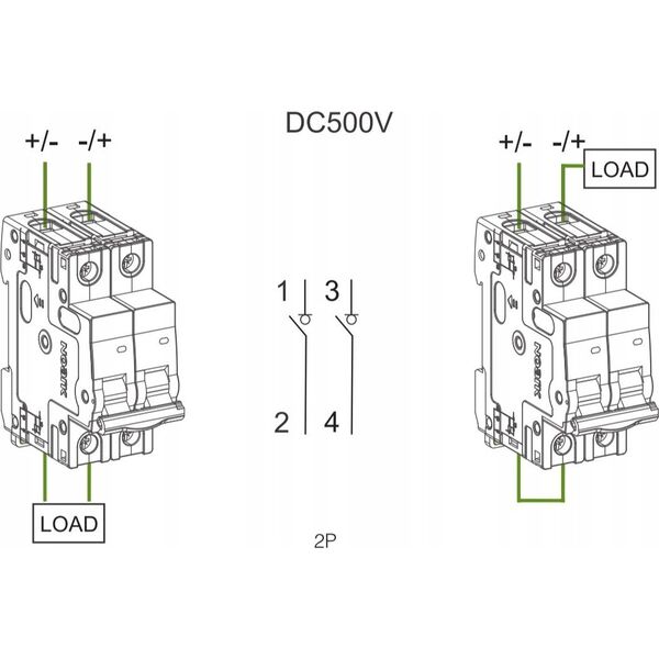 Noark Rozłącznik izolacyjny Noark 101755 2M 2-bieg 32A 500V DC 14152814 8592765017567