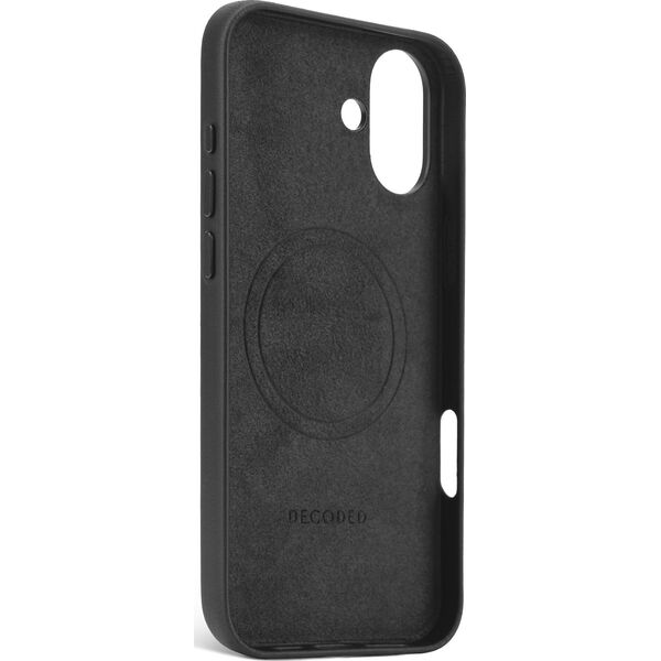 Decoded Decoded Leather Backcover - skórzana obudowa ochronna do iPhone 16 Plus kompatybilna z MagSafe (black) 14156988 8721145001302