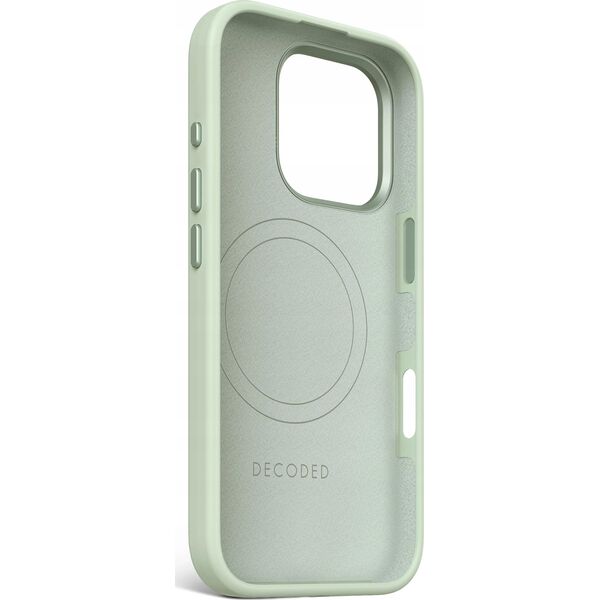 Decoded Decoded AntiMicrobial Silicone Stacks Backcover - silikonowa obudowa ochronna do iPhone 16 Pro kompatybilna z MagSafe (mist green) 14156989 8721145001562