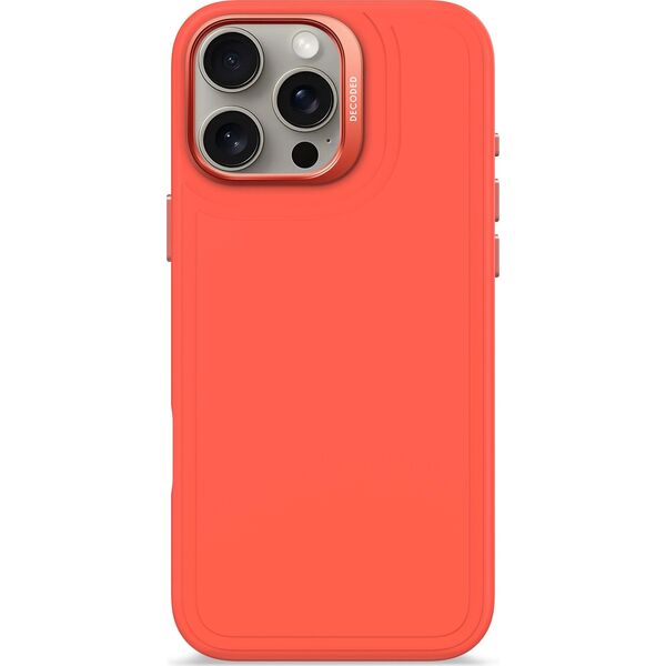Decoded Decoded AntiMicrobial Silicone Stacks Backcover - silikonowa obudowa ochronna do iPhone 16 Pro Max kompatybilna z MagSafe (tangerine) 14156995 8721145001678