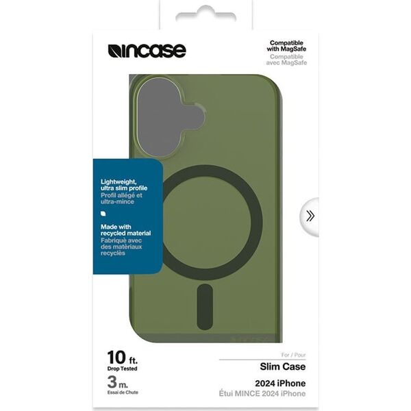 Incase Incase Slim Case MagSafe - Etui iPhone 16 (Highland Green) 14157160 810006546439