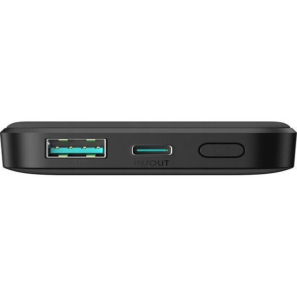 Powerbank Joyroom Powerbank Joyroom JR-W020 Mini 5000mAh USB-A USB-C indukcyjny 20W - czarny + kabel USB-C / USB-C 14165800 6956116713300