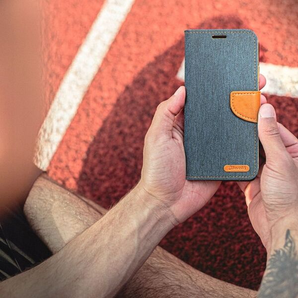 OEM Kabura CANVAS Book do IPHONE 16 Plus granatowy 14167814 5903396308802