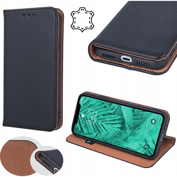 OEM Kabura SMART PRO Book skórzana do IPHONE 16 czarny 14167815 5903396308871
