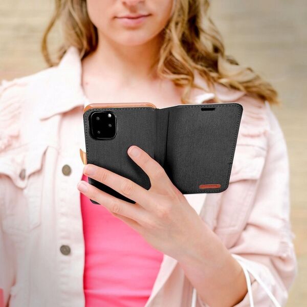 OEM Kabura CANVAS Book do IPHONE 16 Pro czarny 14167820 5903396308765