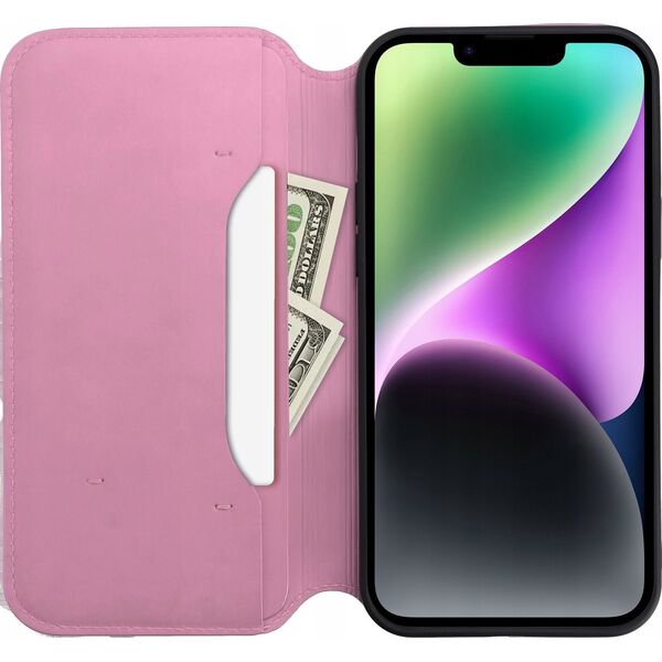 OEM Kabura DUAL POCKET Book do IPHONE 16 Plus jasny różowy 14167885 5903396314162
