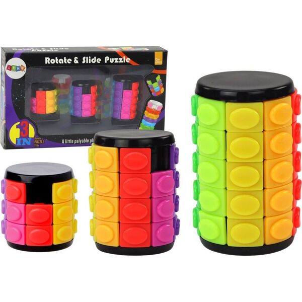 LeanToys Zestaw Układanek Logicznych Walec 3 Stopnie Trudności 14168952 5905991004387